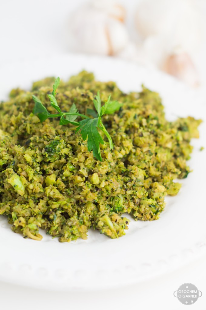 weganski i bezglutenowy obiad - ryz z brokula